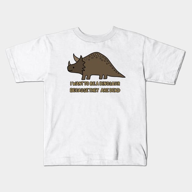 Dinosaur drawing Kids T-Shirt by valentinahramov